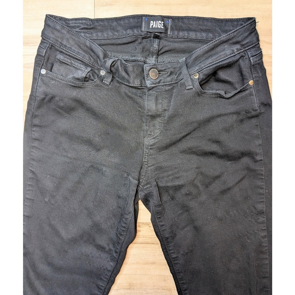 Paige Verdugo Ultra Skinny Black Shadow Jeans Women's 29 Pants Stretchy USA Babe - Picture 12 of 14